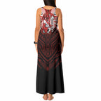 Custom St. George Illawarra Dragons Tank Maxi Dress Dragon Warrior Polynesia Islander Rugby Mascot