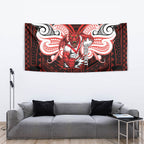 Custom St. George Illawarra Dragons Tapestry Dragon Warrior Polynesia Islander Rugby Mascot