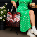 Custom St. George Illawarra Dragons Tote Bag Dragon Warrior Polynesia Islander Rugby Mascot