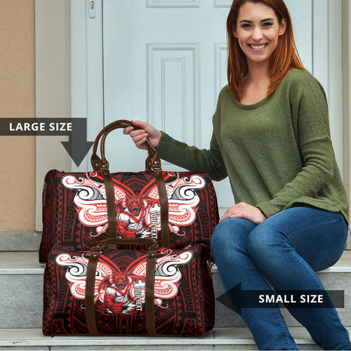 Custom St. George Illawarra Dragons Travel Bag Dragon Warrior Polynesia Islander Rugby Mascot