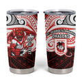 Custom St. George Illawarra Dragons Tumbler Cup Dragon Warrior Polynesia Islander Rugby Mascot