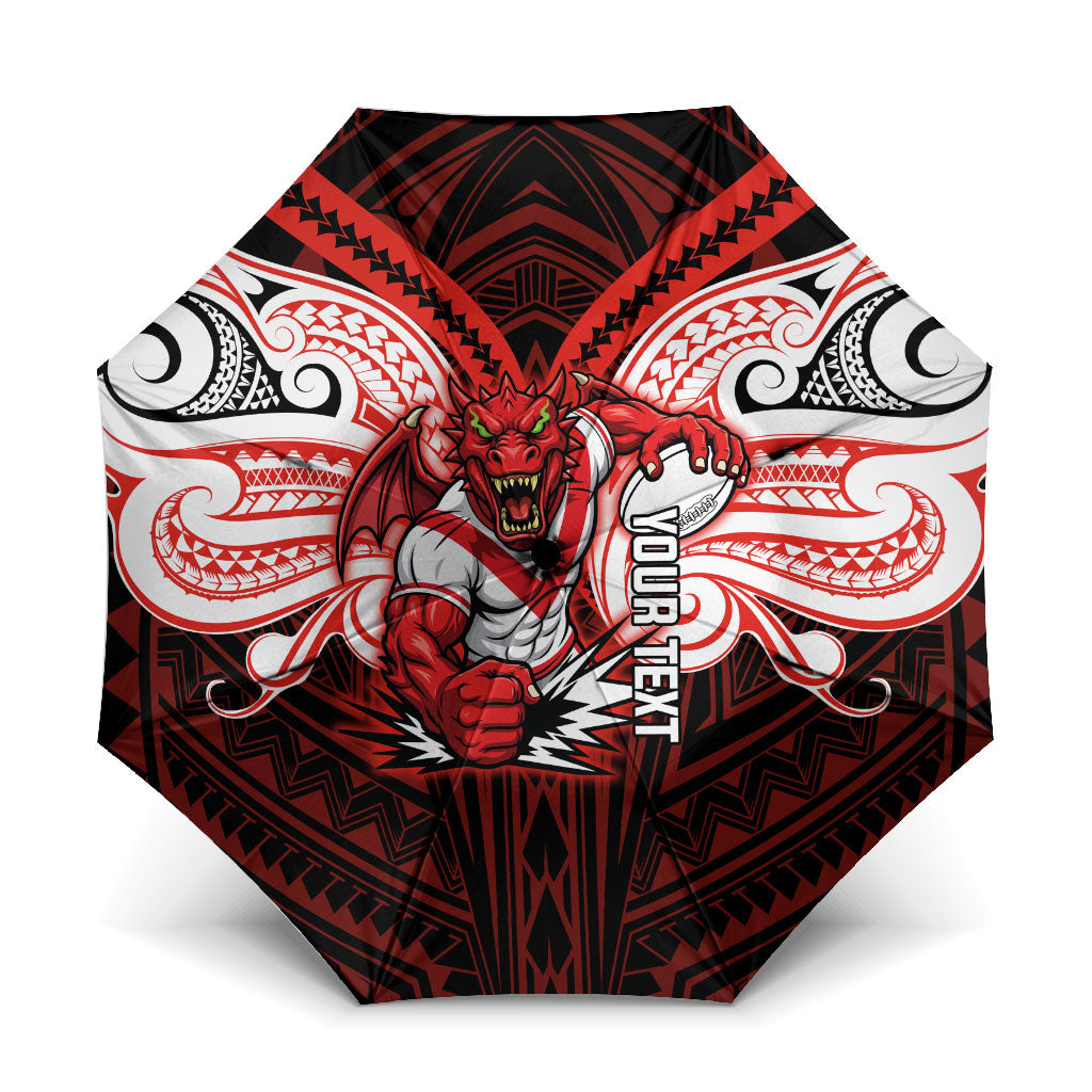 Custom St. George Illawarra Dragons Umbrella Dragon Warrior Polynesia Islander Rugby Mascot