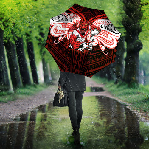 Custom St. George Illawarra Dragons Umbrella Dragon Warrior Polynesia Islander Rugby Mascot