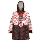 Custom St. George Illawarra Dragons Wearable Blanket Hoodie Dragon Warrior Polynesia Islander Rugby Mascot