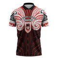 Custom St. George Illawarra Dragons Zipper Polo Shirt Dragon Warrior Polynesia Islander Rugby Mascot