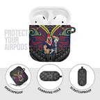 Custom Sydney Roosters AirPods Case Roosters Warrior Polynesia Islander Rugby Mascot