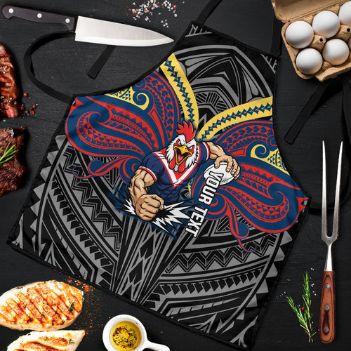 Custom Sydney Roosters Apron Roosters Warrior Polynesia Islander Rugby Mascot