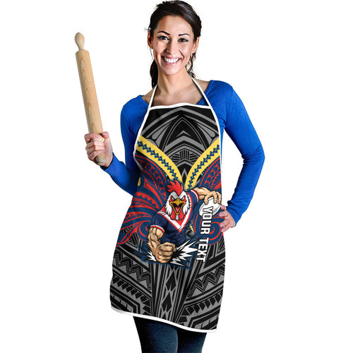 Custom Sydney Roosters Apron Roosters Warrior Polynesia Islander Rugby Mascot