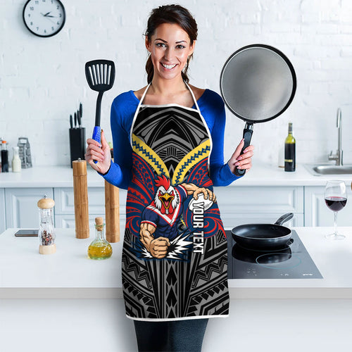Custom Sydney Roosters Apron Roosters Warrior Polynesia Islander Rugby Mascot
