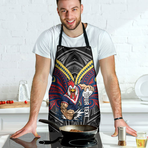 Custom Sydney Roosters Apron Roosters Warrior Polynesia Islander Rugby Mascot