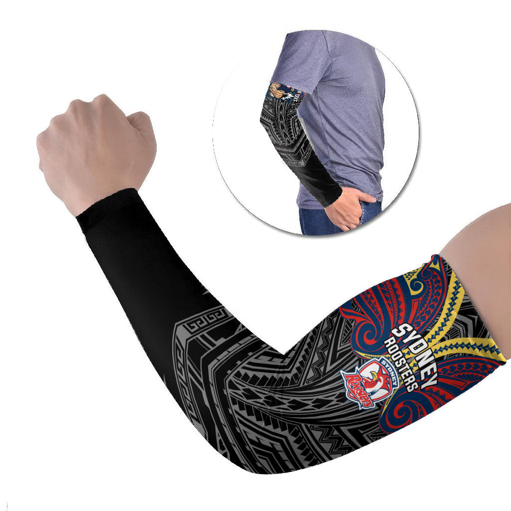 Custom Sydney Roosters Arm Sleeves Roosters Warrior Polynesia Islander Rugby Mascot