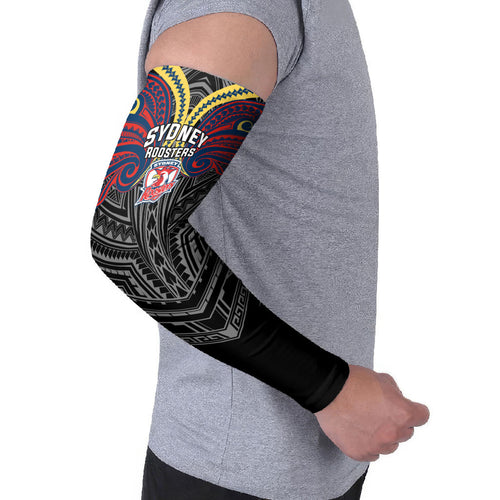 Custom Sydney Roosters Arm Sleeves Roosters Warrior Polynesia Islander Rugby Mascot