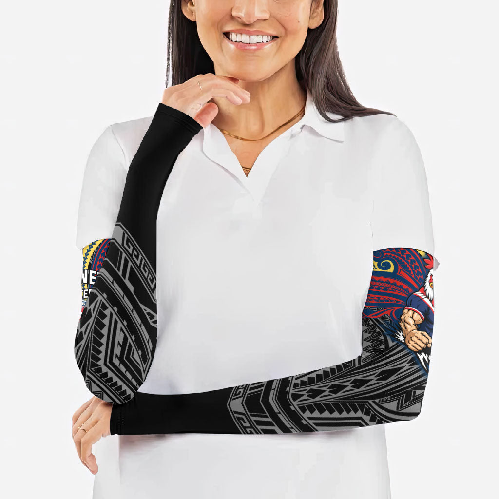 Custom Sydney Roosters Arm Sleeves Roosters Warrior Polynesia Islander Rugby Mascot