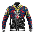 Custom Sydney Roosters Baseball Jacket Roosters Warrior Polynesia Islander Rugby Mascot