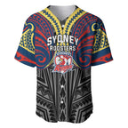 Custom Sydney Roosters Baseball Jersey Roosters Warrior Polynesia Islander Rugby Mascot