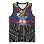 Custom Sydney Roosters Basketball Jersey Roosters Warrior Polynesia Islander Rugby Mascot