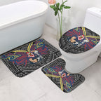 Custom Sydney Roosters Bathroom Set Roosters Warrior Polynesia Islander Rugby Mascot