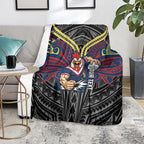 Custom Sydney Roosters Blanket Roosters Warrior Polynesia Islander Rugby Mascot