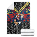 Custom Sydney Roosters Blanket Roosters Warrior Polynesia Islander Rugby Mascot