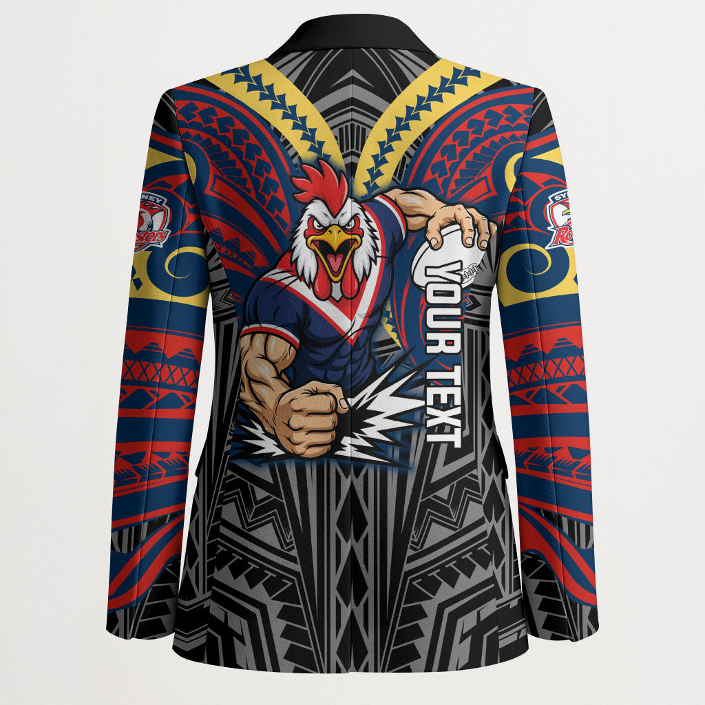 Custom Sydney Roosters Blazer Roosters Warrior Polynesia Islander Rugby Mascot