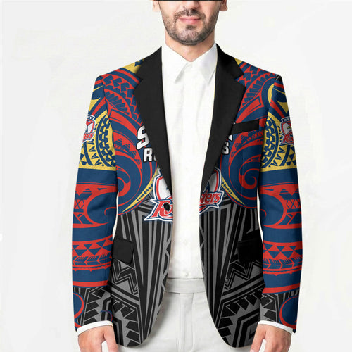 Custom Sydney Roosters Blazer Roosters Warrior Polynesia Islander Rugby Mascot