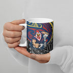 Custom Sydney Roosters Ceramic Mug Roosters Warrior Polynesia Islander Rugby Mascot