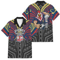 Custom Sydney Roosters Family Matching Mermaid Dress and Hawaiian Shirt Roosters Warrior Polynesia Islander Rugby Mascot