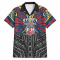 Custom Sydney Roosters Hawaiian Shirt Roosters Warrior Polynesia Islander Rugby Mascot