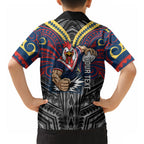 Custom Sydney Roosters Hawaiian Shirt Roosters Warrior Polynesia Islander Rugby Mascot