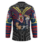 Custom Sydney Roosters Hockey Jersey Roosters Warrior Polynesia Islander Rugby Mascot