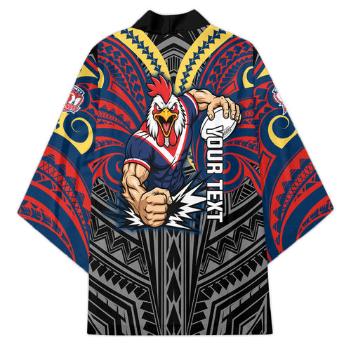 Custom Sydney Roosters Kimono Roosters Warrior Polynesia Islander Rugby Mascot