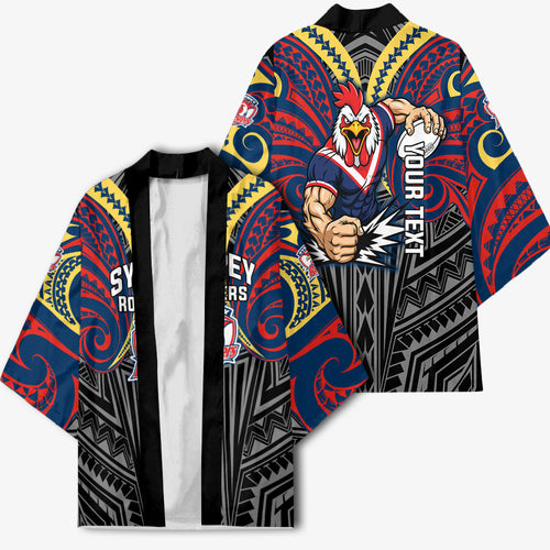 Custom Sydney Roosters Kimono Roosters Warrior Polynesia Islander Rugby Mascot