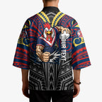 Custom Sydney Roosters Kimono Roosters Warrior Polynesia Islander Rugby Mascot