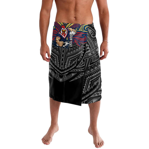 Custom Sydney Roosters Lavalava Roosters Warrior Polynesia Islander Rugby Mascot