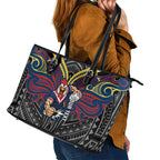 Custom Sydney Roosters Leather Tote Bag Roosters Warrior Polynesia Islander Rugby Mascot
