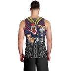 Custom Sydney Roosters Men Tank Top Roosters Warrior Polynesia Islander Rugby Mascot