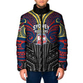 Custom Sydney Roosters Padded Jacket Roosters Warrior Polynesia Islander Rugby Mascot