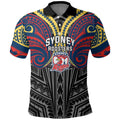 Custom Sydney Roosters Polo Shirt Roosters Warrior Polynesia Islander Rugby Mascot