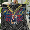 Custom Sydney Roosters Quilt Roosters Warrior Polynesia Islander Rugby Mascot