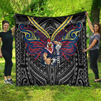 Custom Sydney Roosters Quilt Roosters Warrior Polynesia Islander Rugby Mascot