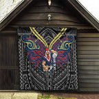 Custom Sydney Roosters Quilt Roosters Warrior Polynesia Islander Rugby Mascot