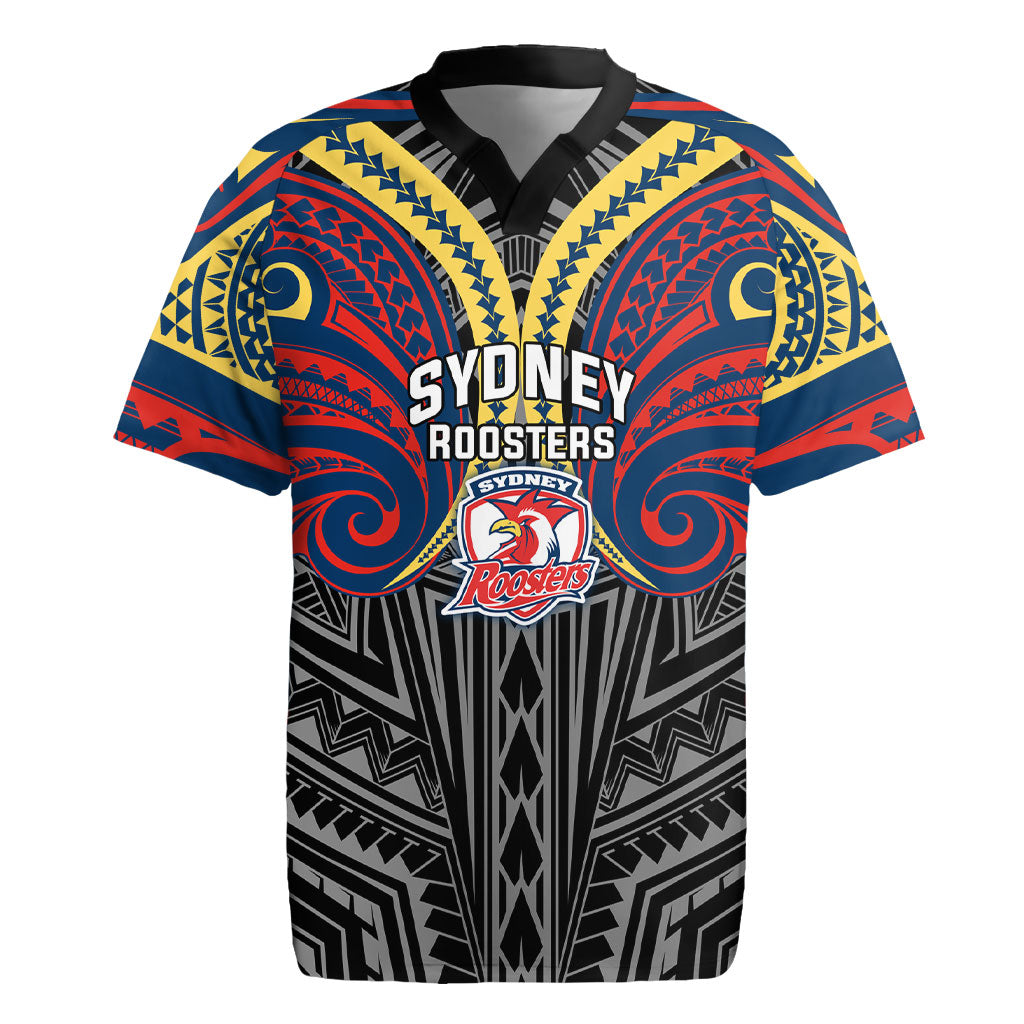 Custom Sydney Roosters Rugby Jersey Roosters Warrior Polynesia Islander Rugby Mascot