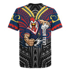 Custom Sydney Roosters Rugby Jersey Roosters Warrior Polynesia Islander Rugby Mascot