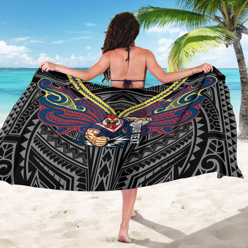 Custom Sydney Roosters Sarong Roosters Warrior Polynesia Islander Rugby Mascot