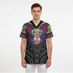 Custom Sydney Roosters Scrub Top Roosters Warrior Polynesia Islander Rugby Mascot