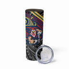 Custom Sydney Roosters Skinny Tumbler Roosters Warrior Polynesia Islander Rugby Mascot