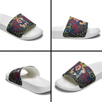 Custom Sydney Roosters Slide Sandals Roosters Warrior Polynesia Islander Rugby Mascot