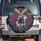 Custom Sydney Roosters Spare Tire Cover Roosters Warrior Polynesia Islander Rugby Mascot