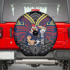 Custom Sydney Roosters Spare Tire Cover Roosters Warrior Polynesia Islander Rugby Mascot