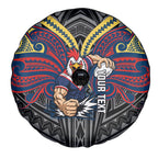 Custom Sydney Roosters Spare Tire Cover Roosters Warrior Polynesia Islander Rugby Mascot